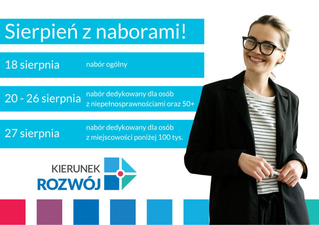 Grafika ilustrująca sierpniowe nabory do projektu